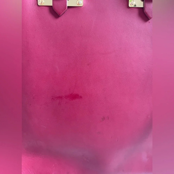 Sophie Hulme Leather tote bag Shoulder bag Burgundy Red See Description - Picture 2 of 9